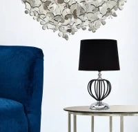 Lampada Da Tavolo Darky Silver Cm Ø28X44,5