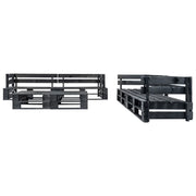 Set Divani da Giardino su Pallet 6 pz Nero in Legno 277436