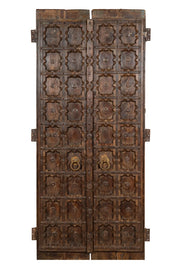Biscottini Porta portone in legno massello e ferro da interno o da esterno vecchia e antica medievale scorrevole