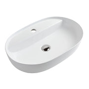 Lavabo da appoggio ovale LINPH cm 81x41 Bianco lucido