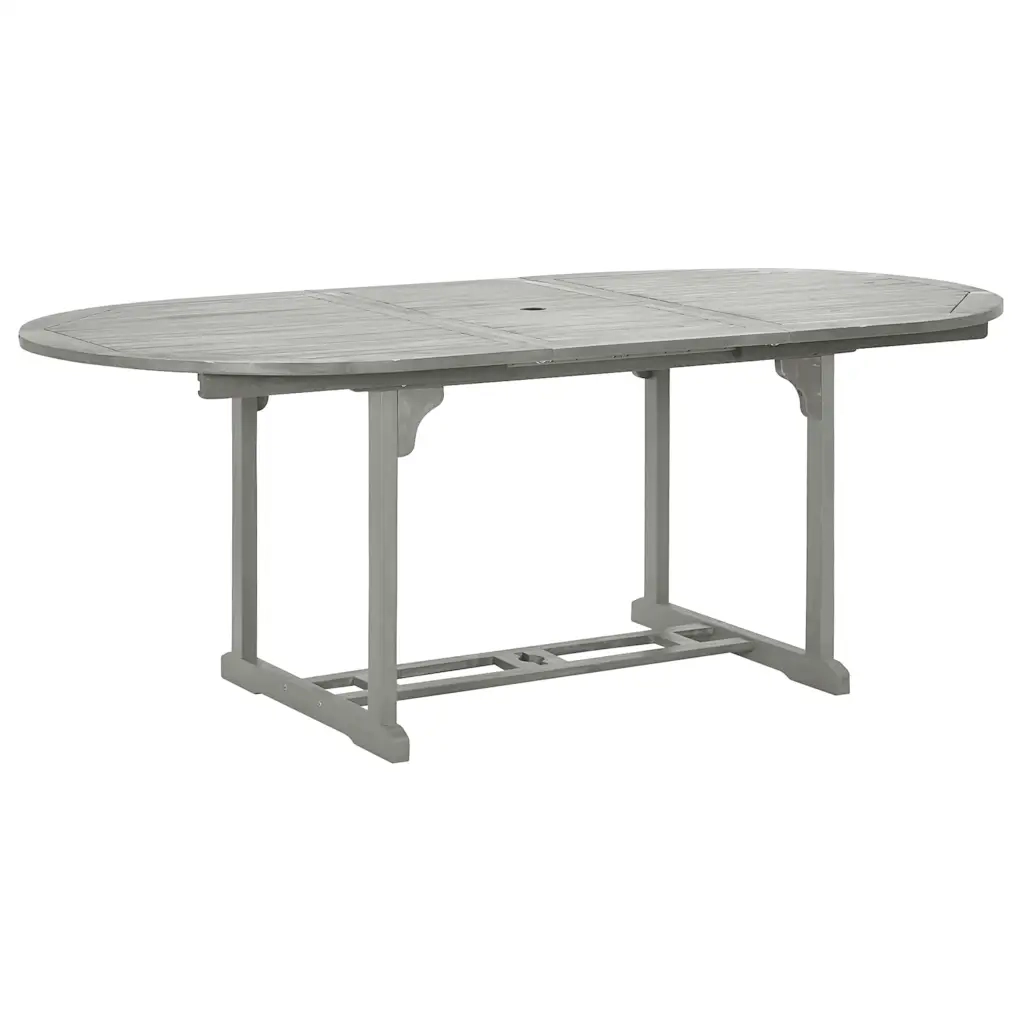 Tavolo da Giardino | Tavolino da esterno Grigio 200x100x75 cm in Legno di Acacia