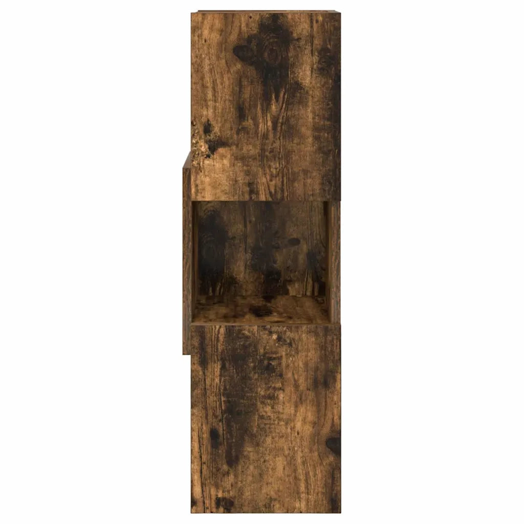 Mobile angolare Rovere fumé 25,5x25x80cm Legno multistrato 889817