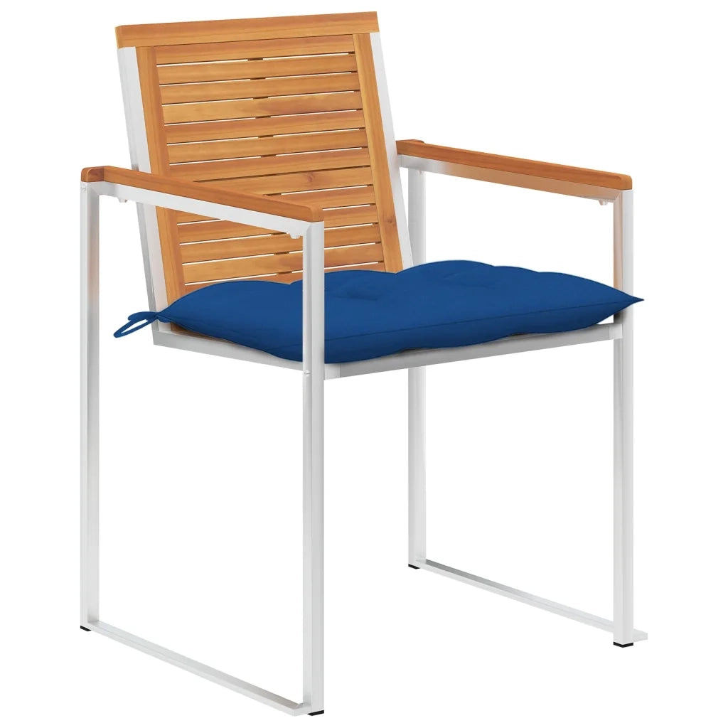 Sedie da Giardino con Cuscini 6 pz in Legno Massello di Acacia 3078522