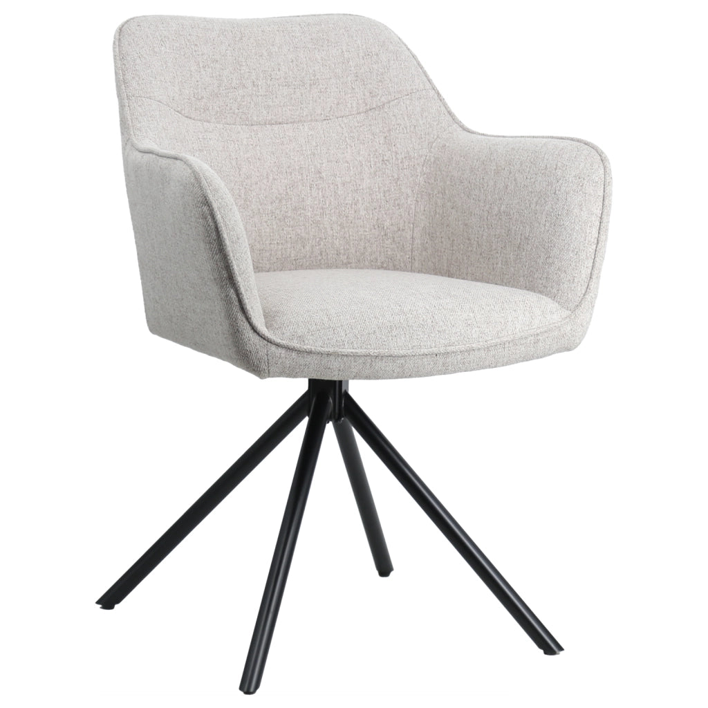 Set di 2 sedie in tessuto grigio DANNA