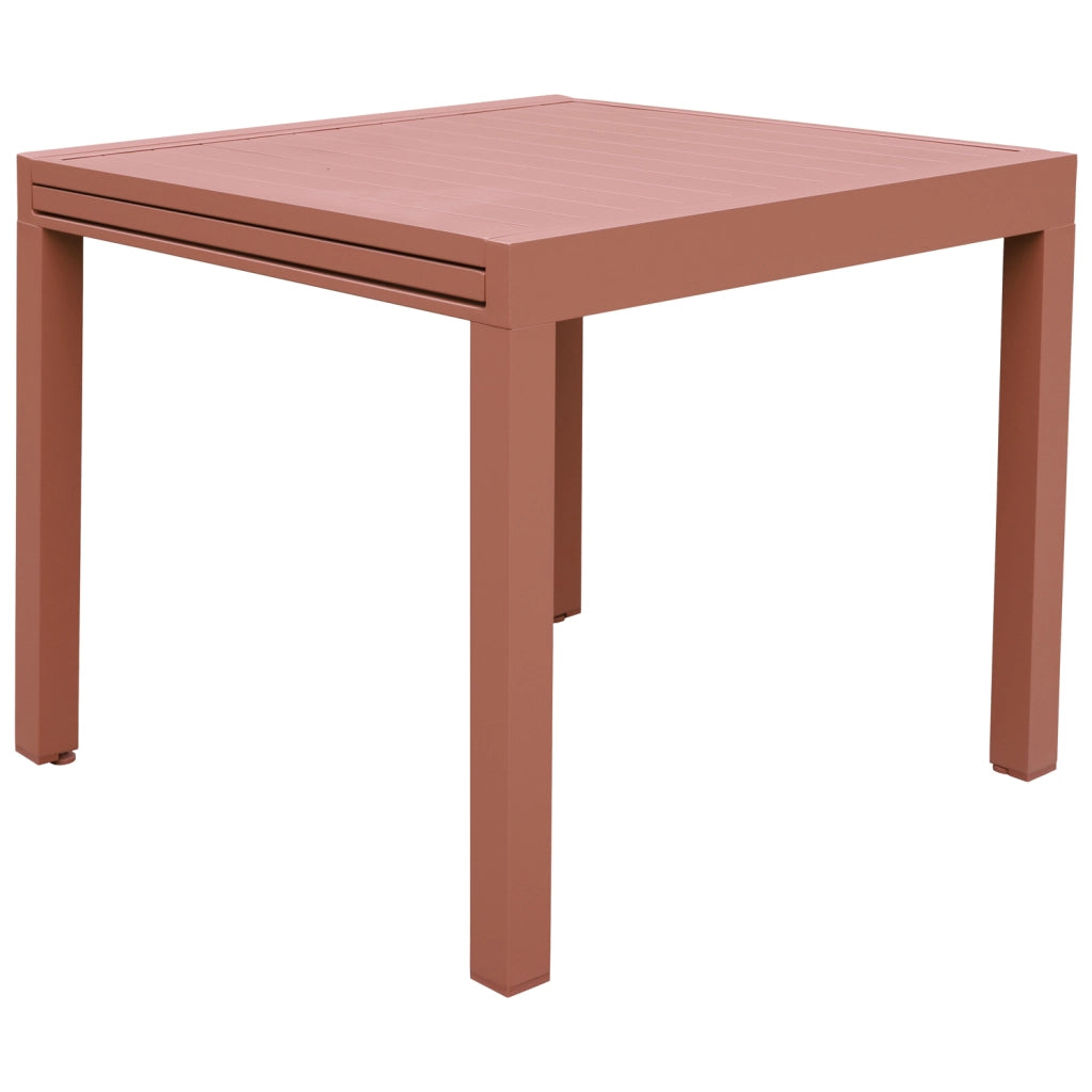 VENEZIASet di mobili da giardino allungabili 90/180 in textilene terracotta 8 posti - terracotta alluminio
