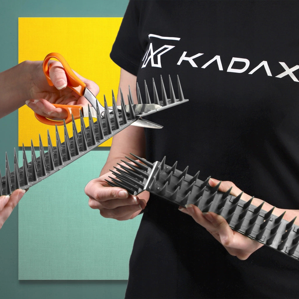Punte anti-piccioni KADAX, 51 cm, in plastica densa e resistente, 48 pezzi