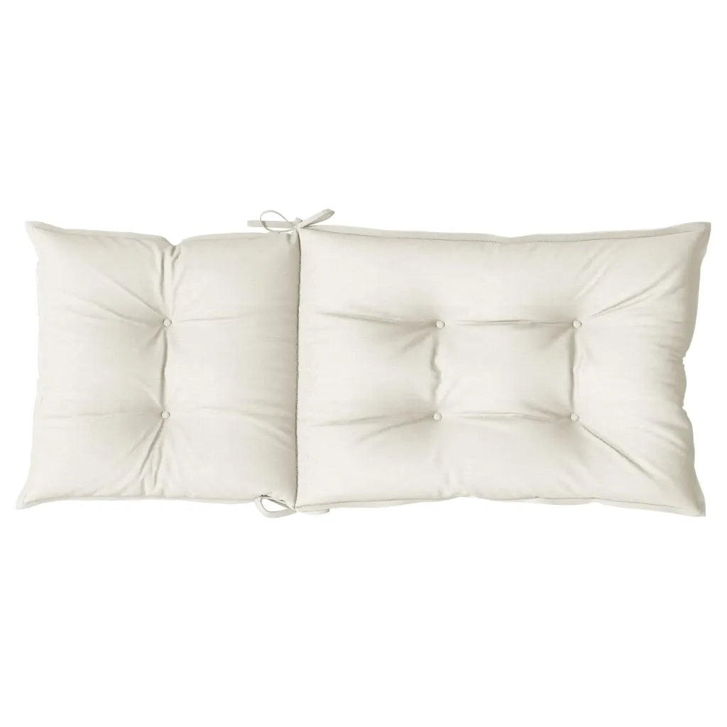 Cuscini Sedia Schiena Alta 6 Crema Mélange 120x50x7 Tessuto 4002354