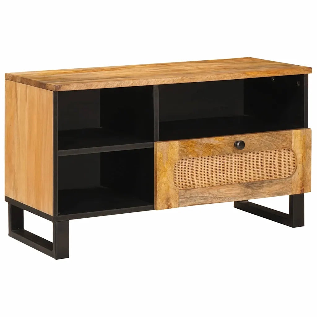 Mobile TV Marrone 80 x 33 x 46 cm Legno di mango massello