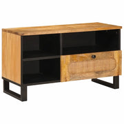 Mobile TV Marrone 80 x 33 x 46 cm Legno di mango massello