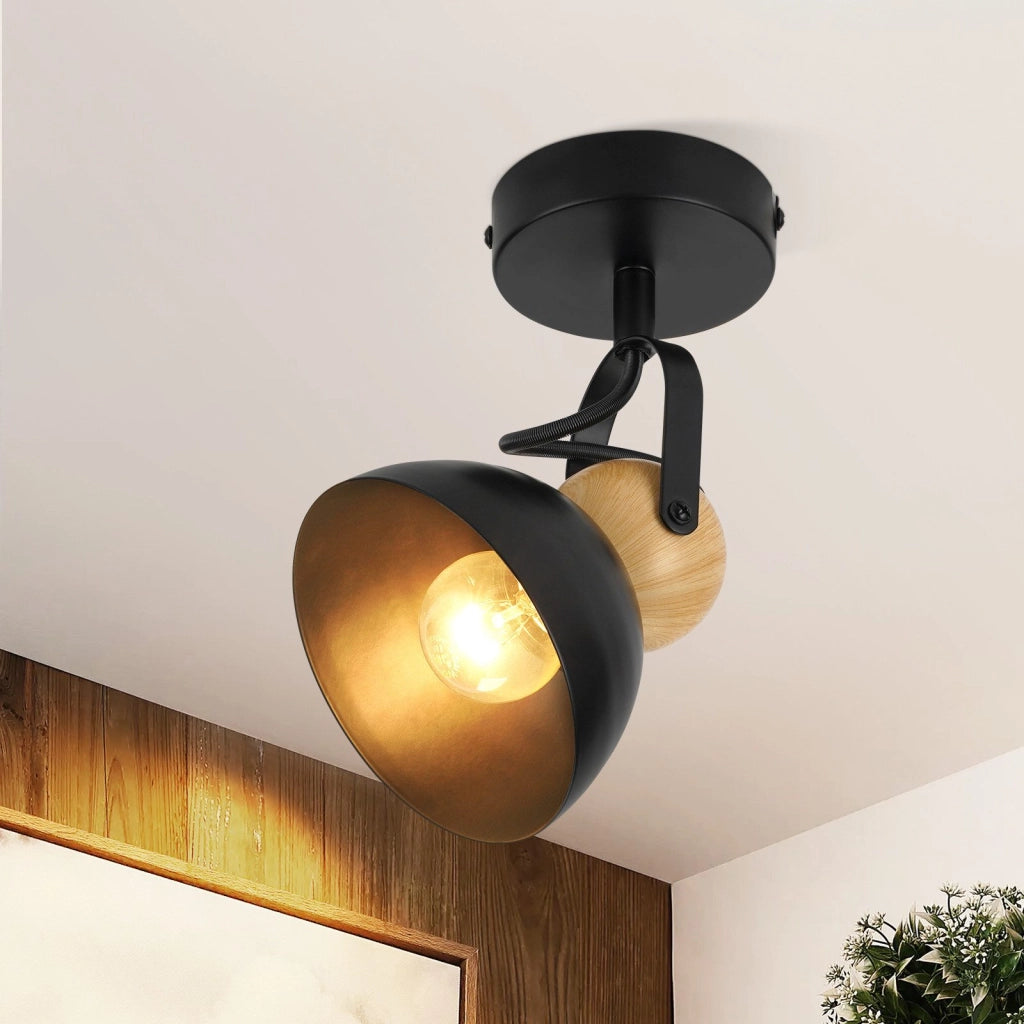 ZMH Faretto da soffitto 1 fiamma retro E27 industriali per corridoio cucina
