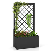 Fioriera rialzata da giardino 63 x 31 x 112 cm struttura robusta pratico traliccio stile contemporaneo metallo nero 20_0012188
