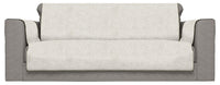 Copridivano con Copri Braccioli Seduta 60 cm in Poliestere Beige