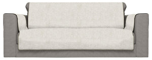 Copridivano con Copri Braccioli Seduta 60 cm in Poliestere Beige