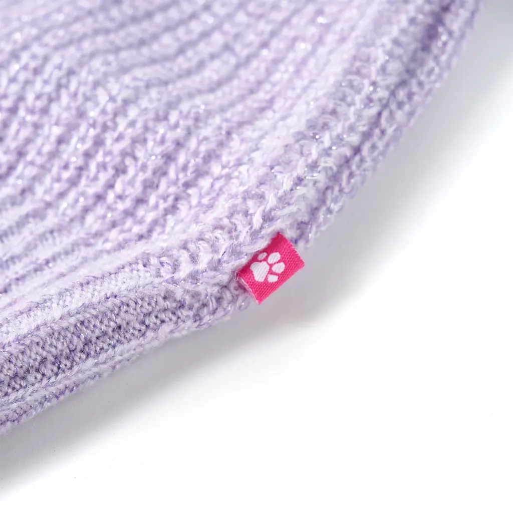 Gilet da Bambina Lavorato a Maglia Lilla Chiaro 128 14547