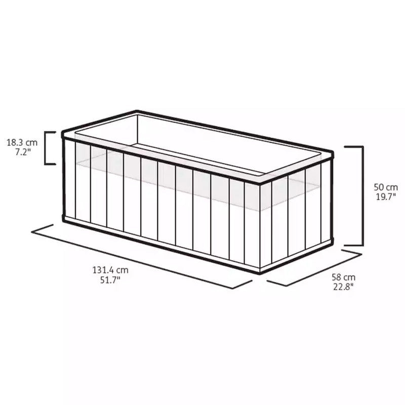 Fioriera Keter Sequoia grigia cm 131,4x58x50 h