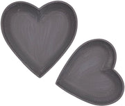 Set di 2 piatti decorativi - Blu del mare - 2 pezzi - 21x22x3 cm & 24x25x3,5 cm