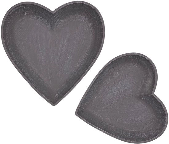Set di 2 piatti decorativi - Blu del mare - 2 pezzi - 21x22x3 cm & 24x25x3,5 cm