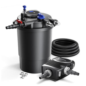 Set per laghetti Filtro CPF-30000 60000l 55W UVC Pompa NEO12000 Tubo