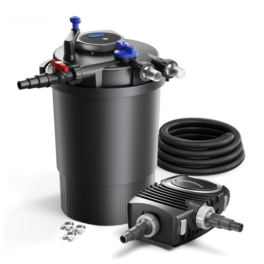 Set per laghetti Filtro CPF-30000 60000l 55W UVC Pompa NEO12000 Tubo