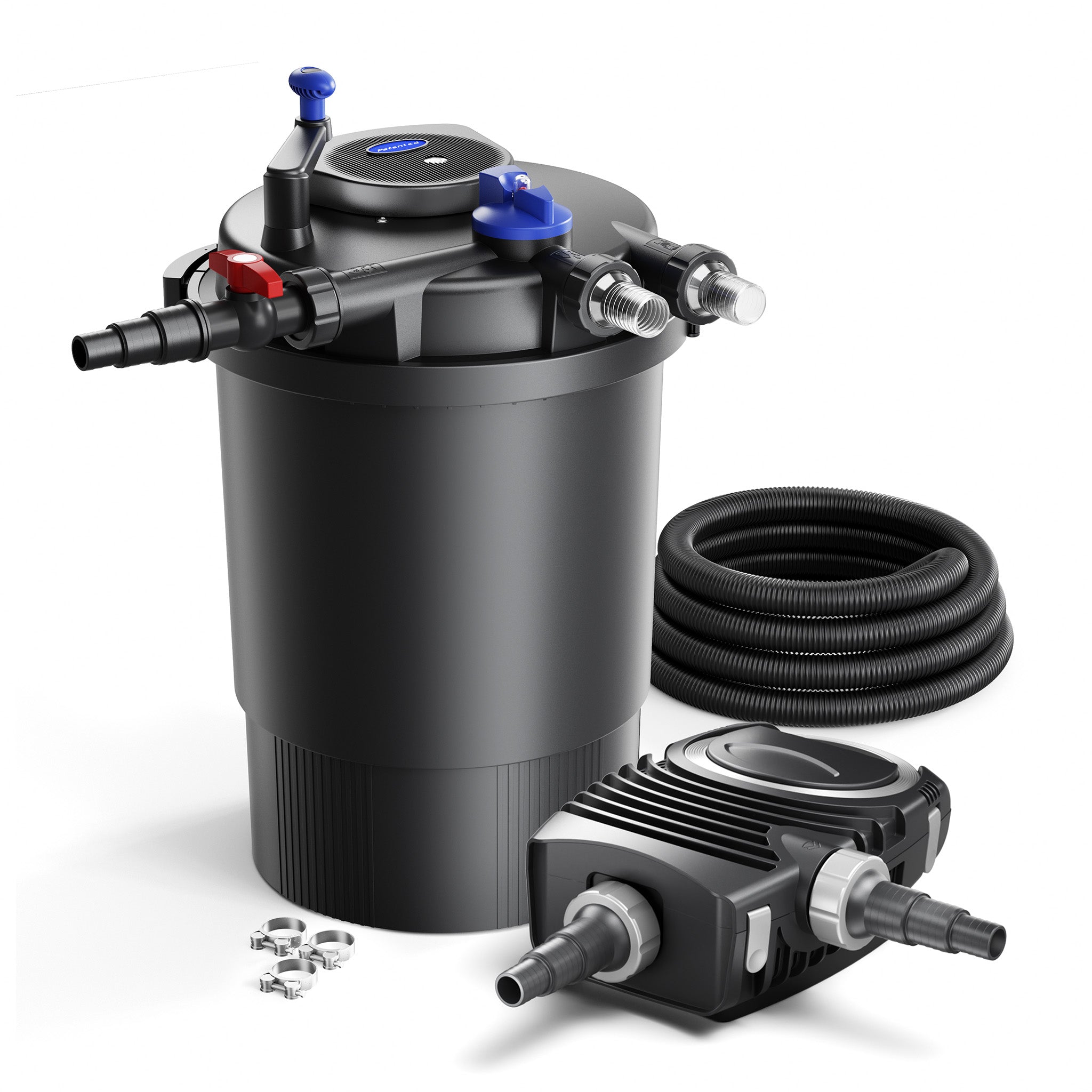 Set per laghetti Filtro CPF-30000 60000l 55W UVC Pompa NEO12000 Tubo