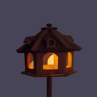 Toboli Mangiatoia per uccelli selvatici con supporto in legno di abete 130cm Con abbaini Resistente