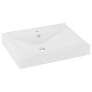 Lavabo da bagno con foro per rubinetto 60x46 cm ceramica bianco opaco 02_0002762