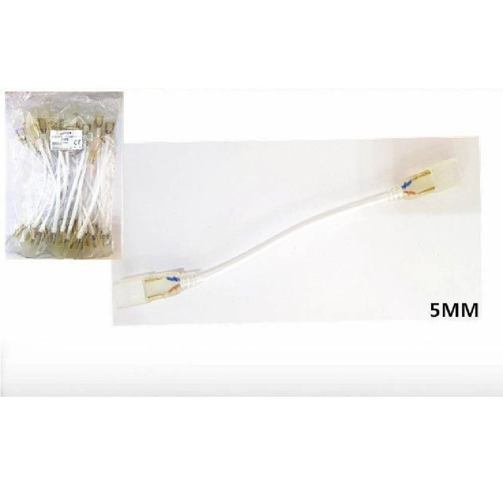 Trade Shop - 20 Pz Connettore Flessibile Per Strisce Led Da 5 Mm 220v Strip Led 220l-5mm -