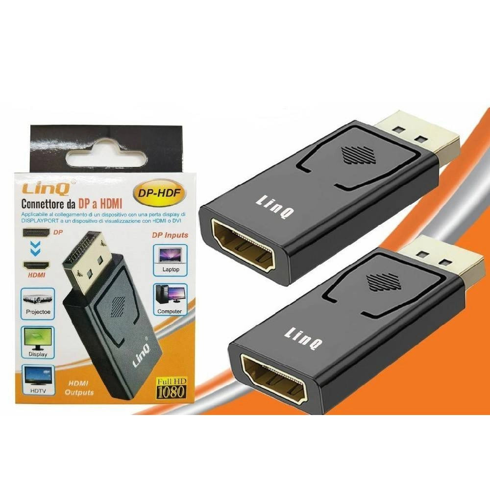 Trade Shop - Adattatore Convertitore Connettore Dp Displayport Maschio A Hdmi Femmina Dp-hdf -