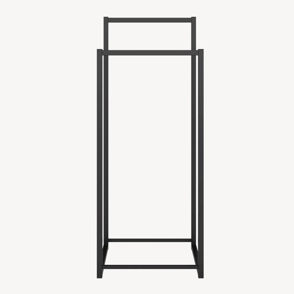 Stand Appendiabiti Holtalen con 2 Barre Organizzatore Guardaroba 100 x 40 x 30 cm - Nero [en.casa]