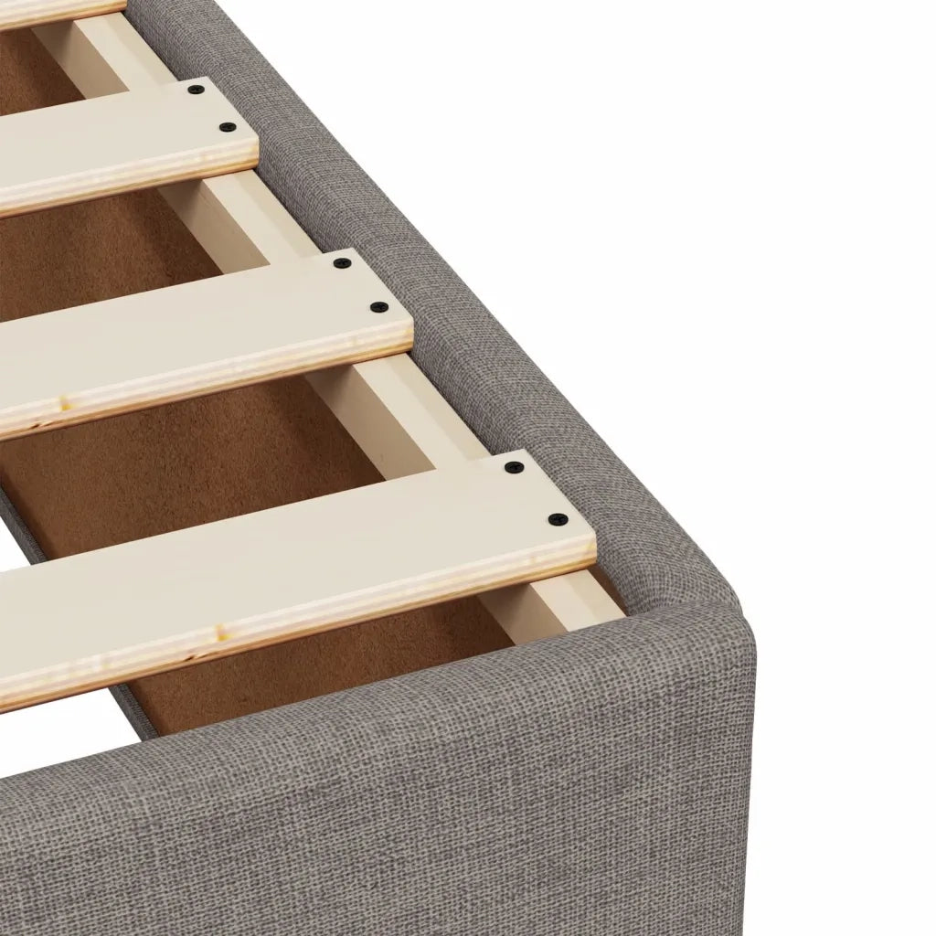 Giroletto senza Materasso-Struttura Letto Tortora 140x200 cm in Tessuto 980734