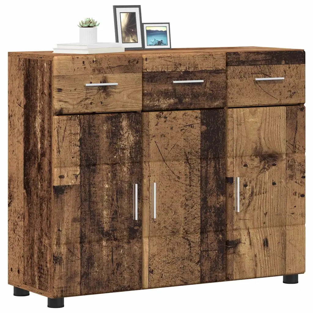Credenza con porta FLORIN Legno vecchio 88,5 x 30,5 x 73 cm