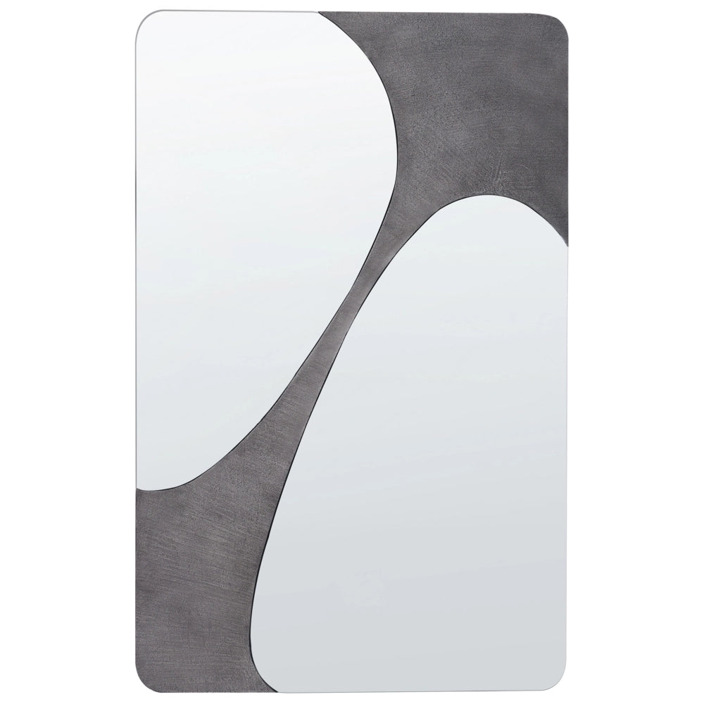 Specchio da parete grigio 70 x 110 cm Specchio decorativo da parete in stile moderno da appendere