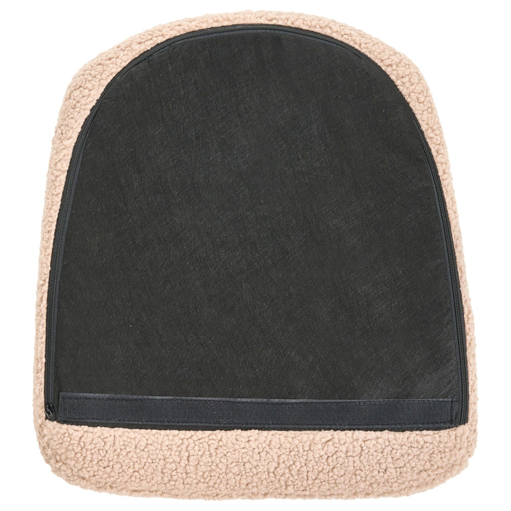 Sedia a dondolo in boucle con rivestimento in metallo dorato con braccioli Soggiorno Beige