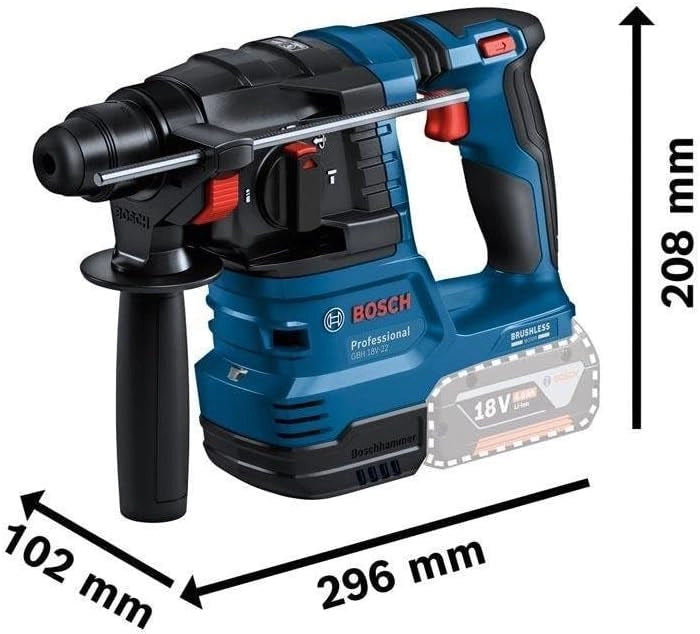 Kit 3 utensili BOSCH 18V Trapano avvitatore GSR18V-55 + Perforatore GHB18V-22 + Smerigliatrice GWS18V-7 + 3 batterie 18V - 4 + Caricatore GAL 18V-40 + Borsa