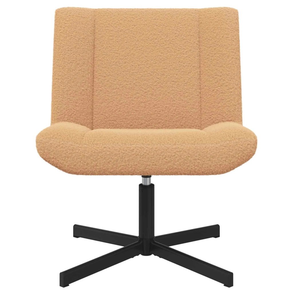 Sedia girevole Beige 63 x 75 x 76 cm Pelle di Pecora 42015916