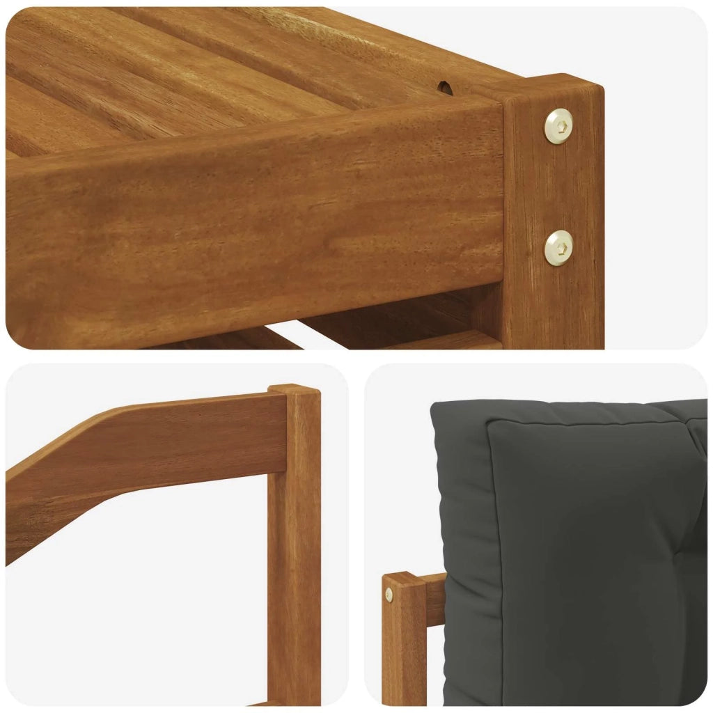 Set di divani da esterno con cuscino 7 pcs Naturale e Antracite 3373797