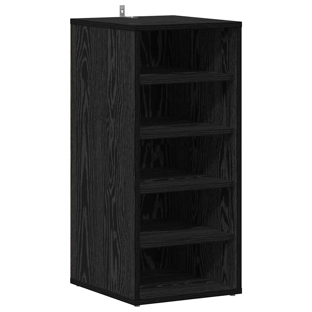 Mobile per scarpe Rovere Nero 32 x 35 x 70 cm Legno multistrato 862686