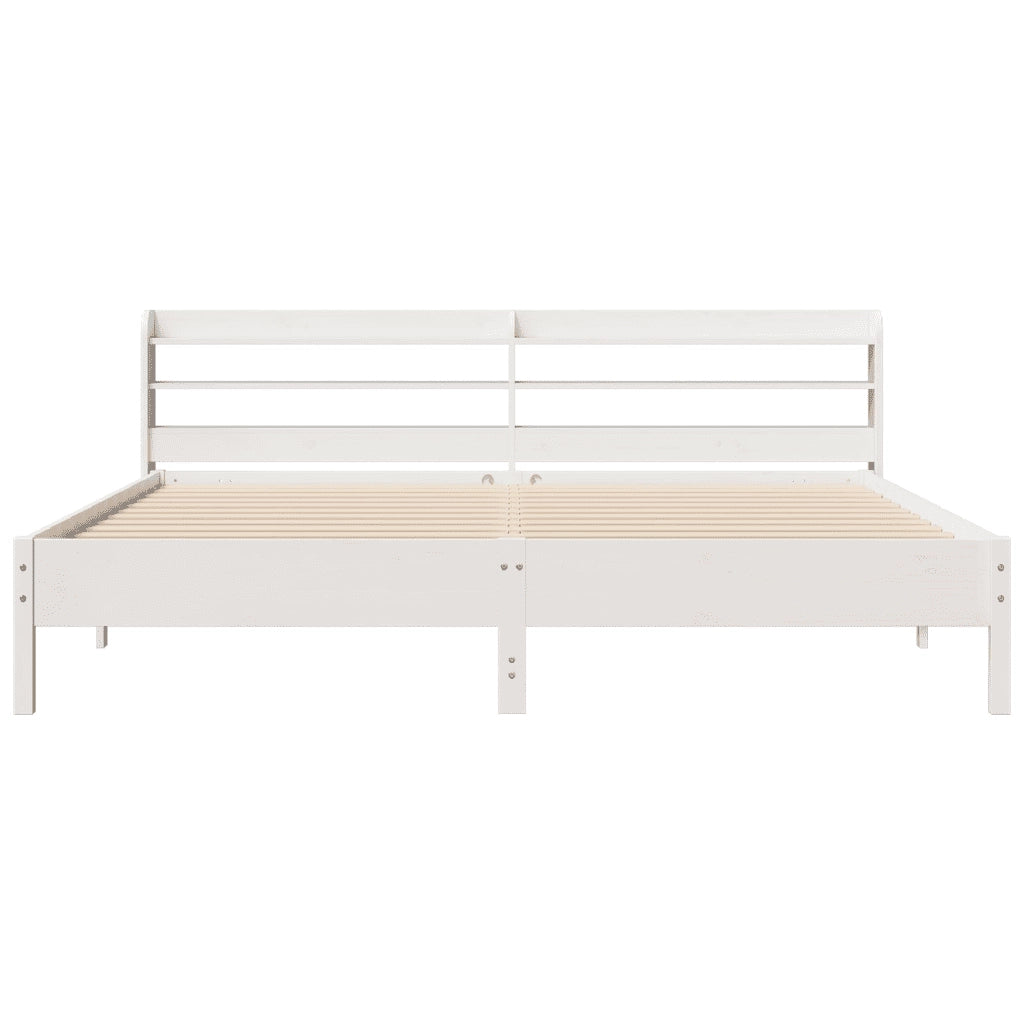 Letto senza Materasso Bianco 180x200 cm Legno Massello di Pino 3306880