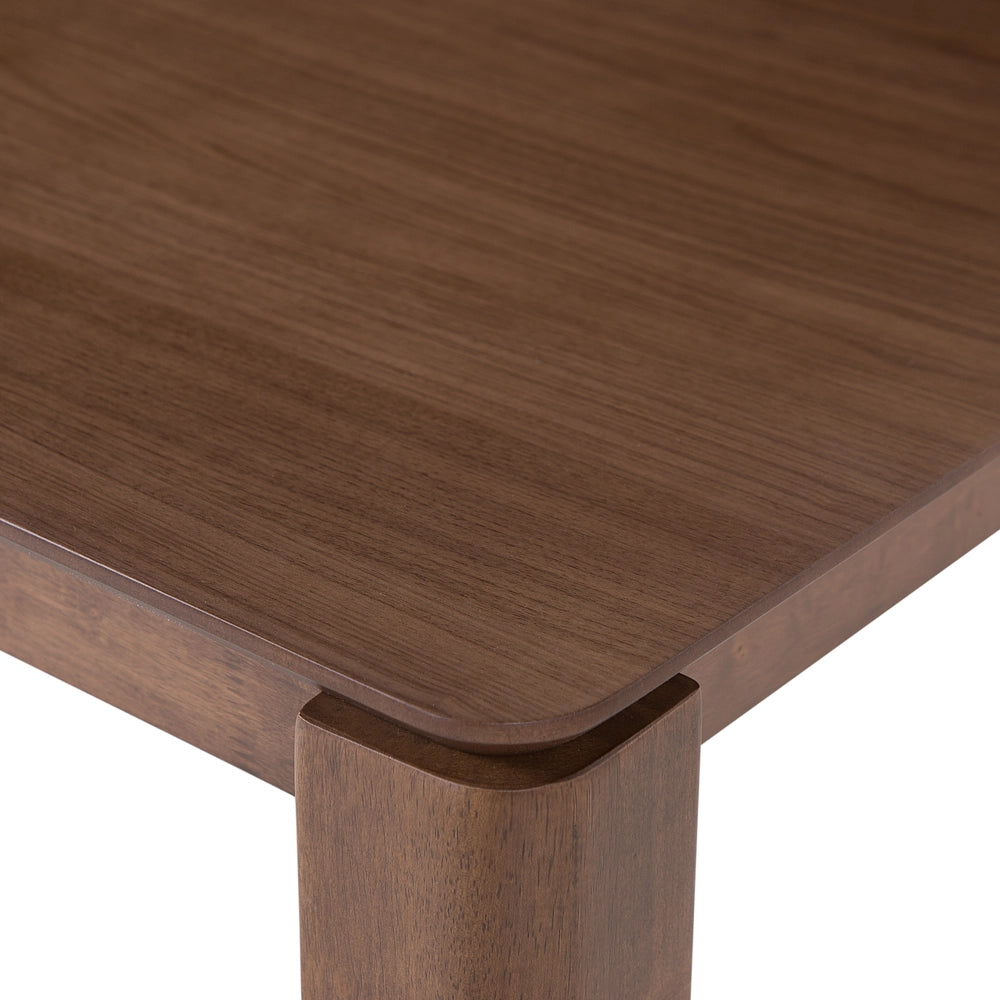 Tavolo da pranzo impiallacciato noce scuro 160 x 90 cm Rettangolare Stile tradizionale