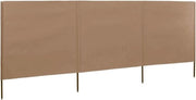 Schermo per giardino a 3 pannelli - Paravento per giardino - Protezione per terrazza - Disegno pieghevole - 400 x 120 cm - Taupe