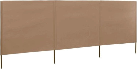 Schermo per giardino a 3 pannelli - Paravento per giardino - Protezione per terrazza - Disegno pieghevole - 400 x 120 cm - Taupe