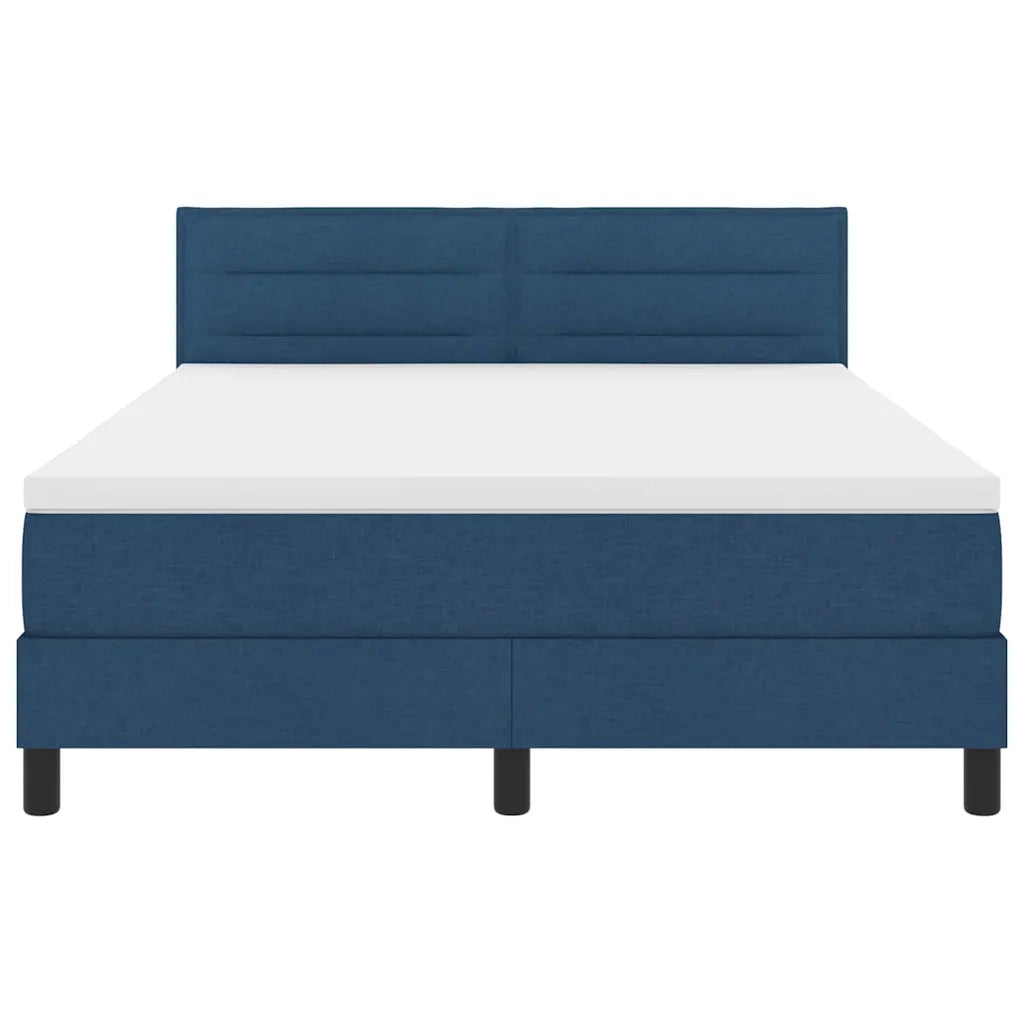 Letto a molle con materasso con led Blu 140 x 190 cm Tessuto 3342134