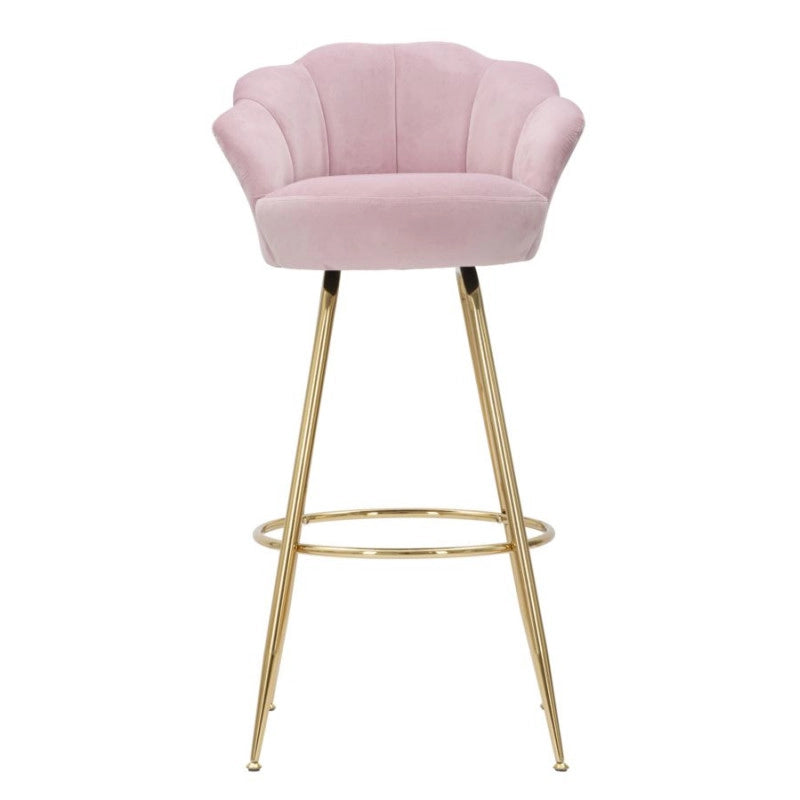Sgabello Bar Vienna Rosa cm 55x53x110