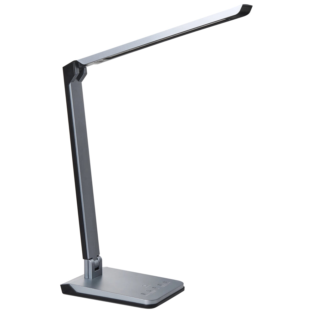 Lampada da scrivania a LED Materiale sintetico grigio Luminosità e colore regolabili Dimmer Casa Ufficio