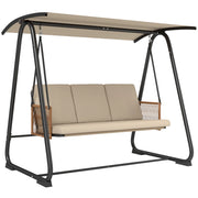 Amaca da Giardino 3 Posti ¨C zephmum ¨C Grigio, Acciaio, Con Cuscino