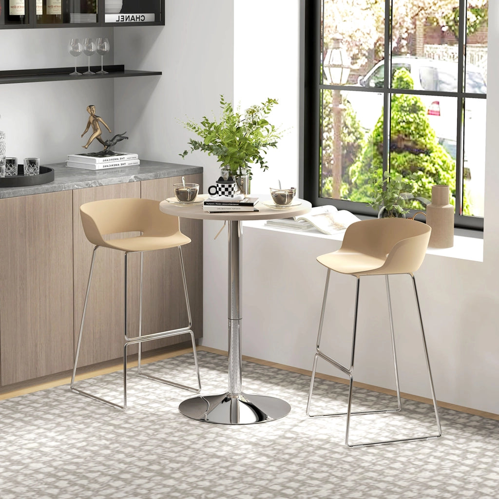 Tavolo alto da cucina rotondo regolabile 360¡ã ¨C Xylo ¨C 60x60x91 cm roble claro