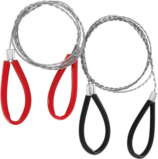 Set di due filo da ferro per outdoor e survival, ideale per situazioni di emergenza, viaggi e campeggio, leggero e facile da utilizzare