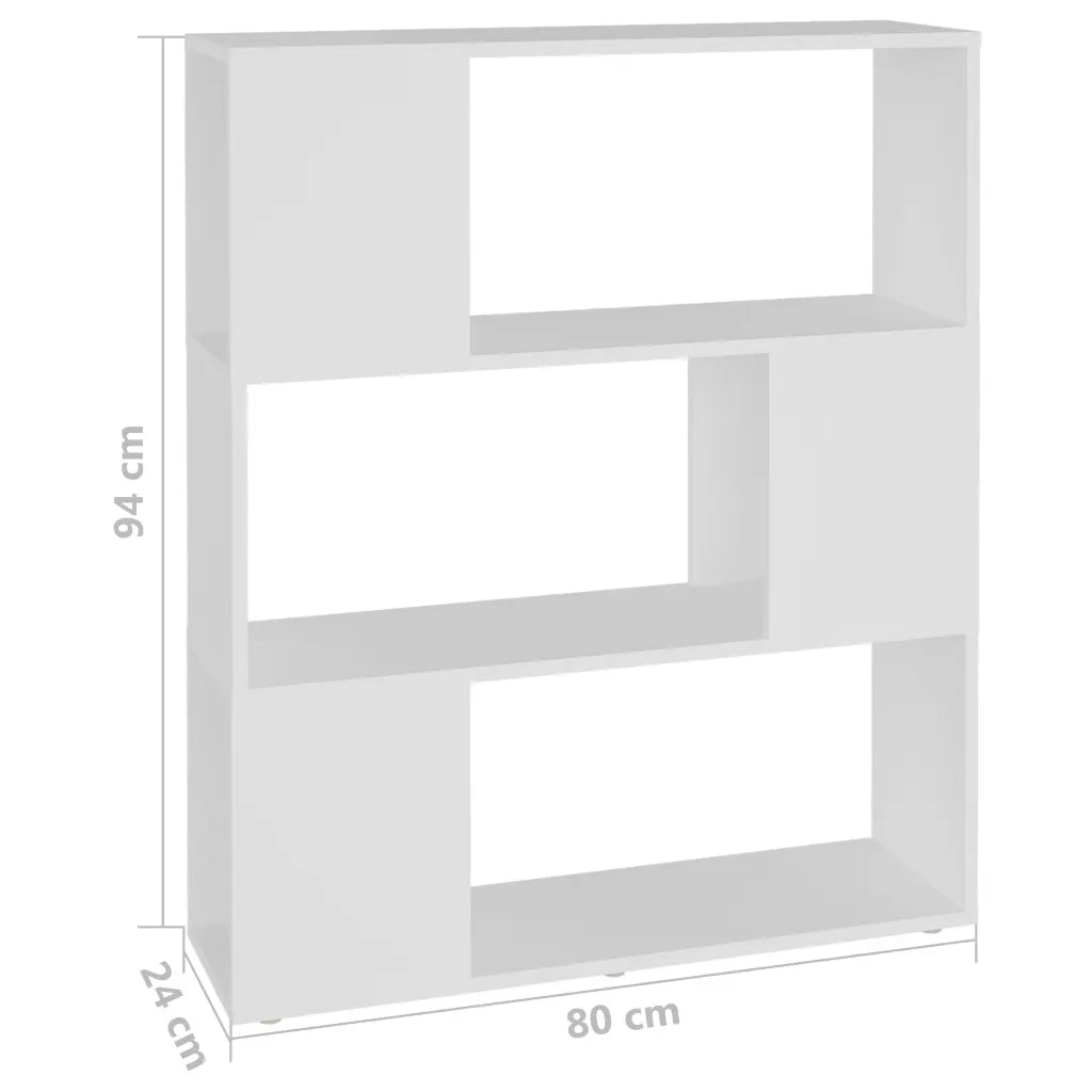 Libreria/Divisorio Bianco 80x24x94 cm in Legno Multistrato 809125