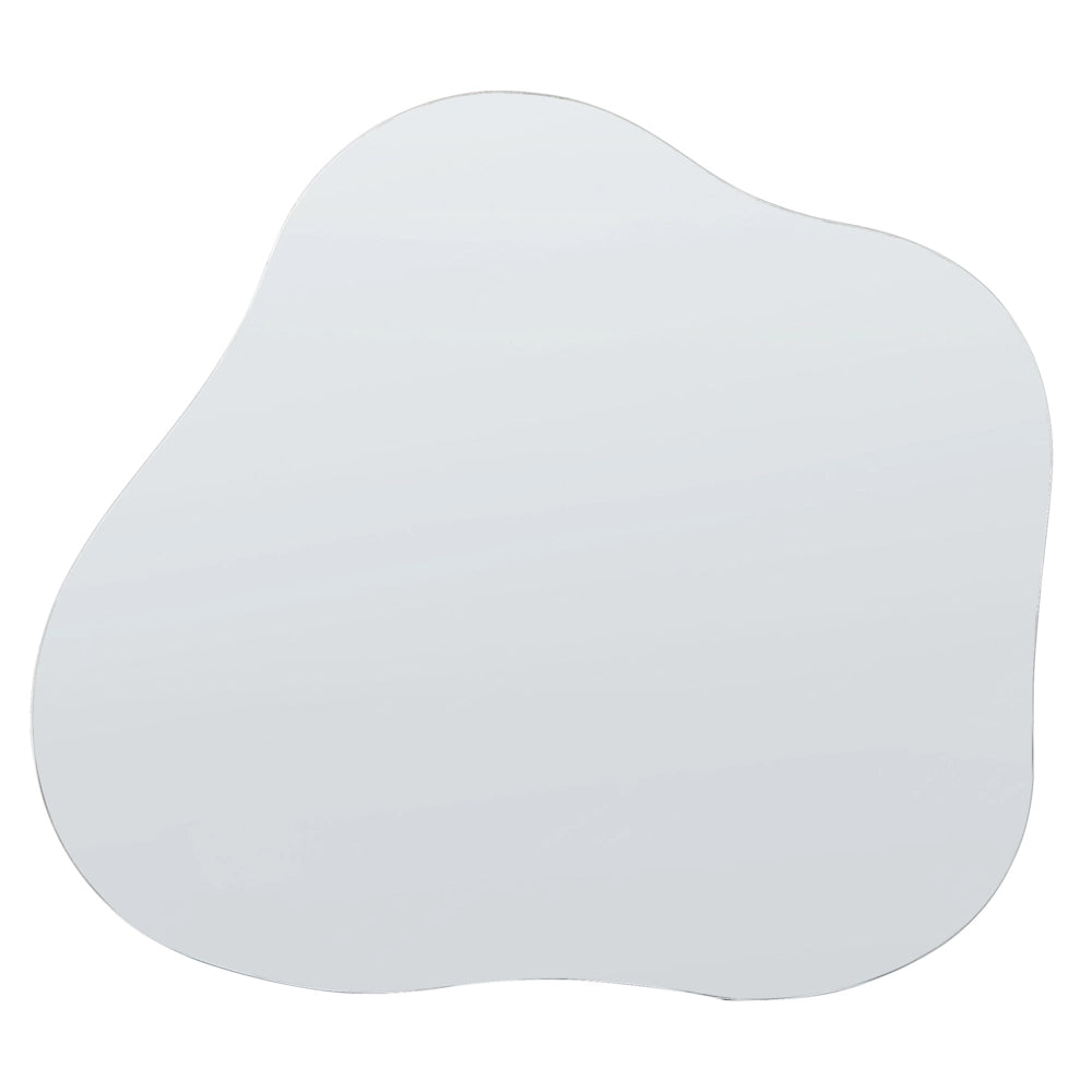 Specchio da parete ovale in vetro argentato 50 x 55 cm senza cornice stile moderno soggiorno camera da letto