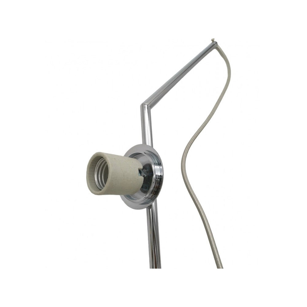 Trade Shop - Lampadario A Sospensione Attacco E27 Argento Con Sfera Vetro Moderno Minimal 33474 -